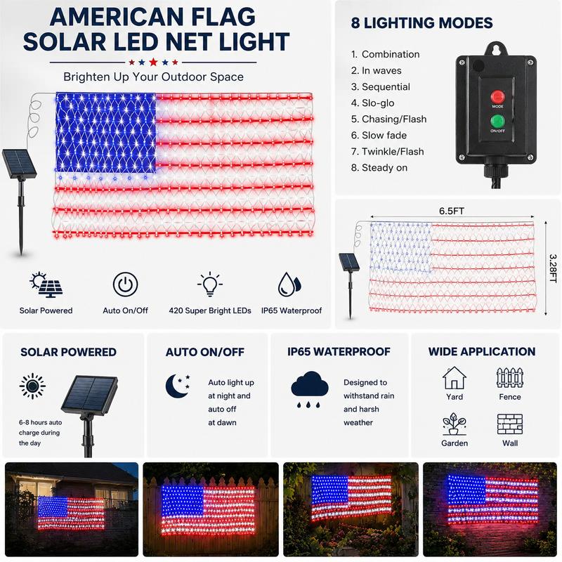 Red White & Worn® All American Flag Lights